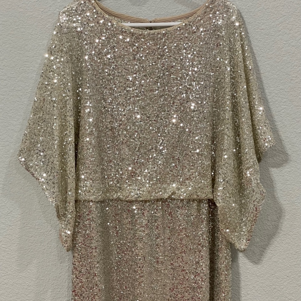 Jessica Howard Sequin Kimono Sleeve Cocktail Dress